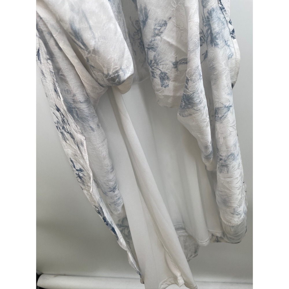 baltic born carmen maxi dress off white blue floral size women's medium - Picture 4 of 10